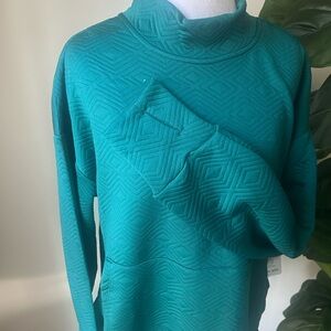 Nine West Turquoise Cowl Neck Sweater